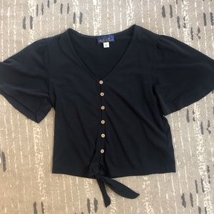 Black button down blouse